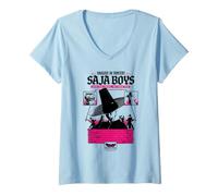 Femme Kpop Demon Hunters Saja Boys Unalive Poster T-Shirt avec Col en V
