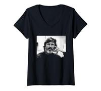 Femme Kris Kristofferson Me and Bobby McGee Singer en 1982 T-Shirt avec Col en V