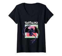 Femme Krokmou Comment Dresser Votre Film Dragon 2025 T-Shirt avec Col en V
