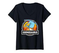 Femme Kronosaurus Dinosaur Prehistoric Dinosaurs Lover T-Shirt avec Col en V