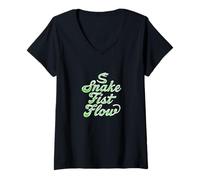 Femme Kung-Fu Snake Fist T-Shirt avec Col en V