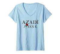 Femme Kurdistan Cadeau Kurd Son Biji Newroz Kurdish Rojava T-Shirt avec Col en V