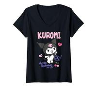 Femme Kuromi - Cheeky Charming T-Shirt avec Col en V