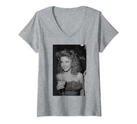 Femme Kylie Minogue Disque d'or Pop Star I Should Be So Lucky T-Shirt avec Col en V