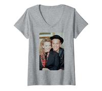 Femme Kylie Minogue et Jason Donovan ont des voisins, des acteurs et des stars de la pop T-Shirt avec Col en V