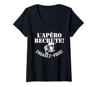 Femme L’apéro recrute, engagez-Vous! T-Shirt avec Col en V