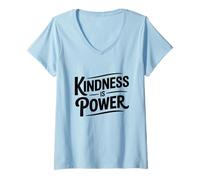 Femme La bienveillance est Une Puissance T-Shirt avec Col en V