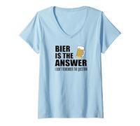 Femme La bière allemande est la réponse amusante à boire T-Shirt avec Col en V