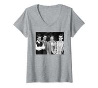 Femme La Caravane d'amour de Housemartins, époque 1986 T-Shirt avec Col en V