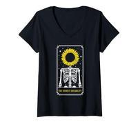Femme La Carte de Tarot pour Handicap caché T-Shirt avec Col en V