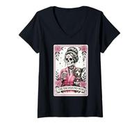 Femme La Carte Tarot de Maman dachsund café drôle de Chien Maman T-Shirt avec Col en V