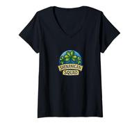 Femme La Chance de l'équipe Shamrock Shenanigan T-Shirt avec Col en V