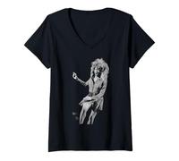 Femme La chanteuse Tina Turner Live Break Every Rule World Tour 1987 T-Shirt avec Col en V