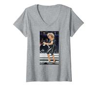 Femme La chanteuse Tina Turner Lors de la tournée du 50e Anniversaire de la NIA T-Shirt avec Col en V
