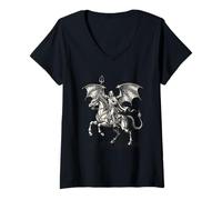 Femme La Chevauchée de l'avant-Garde Infernal T-Shirt avec Col en V