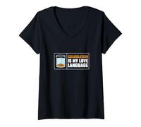Femme La Coagulation est Mon langage d'amour pour Les opérateurs de Traitement de l'eau T-Shirt avec Col en V