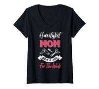 Femme La Coiffeuse Maman n'est Pas Un Travail pour Les Faibles T-Shirt avec Col en V