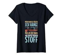 Femme La Couture Rend addictif - couturière, couturière, créatrice de Mode T-Shirt avec Col en V