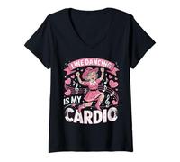 Femme La Danse en Ligne est Mon Cardio T-Shirt avec Col en V