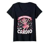 Femme La Danse en Ligne est Mon Cardio T-Shirt avec Col en V
