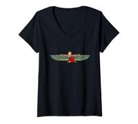 Femme La Déesse Égyptienne Isis comme Symbole du Pouvoir Féminin T-Shirt avec Col en V