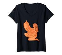 Femme La Déesse Égyptienne Isis comme Symbole du Pouvoir Féminin T-Shirt avec Col en V