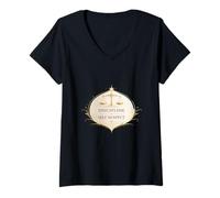 Femme La Discipline est Le Respect de soi T-Shirt avec Col en V