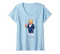 Femme La Dolce Vita X Costume d'ours en Peluche T-Shirt avec Col en V