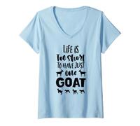 Femme La drôle de Vie est trop Courte pour n'avoir qu'une Seule T-Shirt avec Col en V