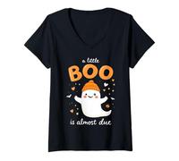 Femme La Famille d'halloween révèle qu'un Petit Livre est Presque trop Mignon T-Shirt avec Col en V