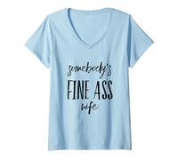 Femme La Femme au Beau Cul de Quelqu'un Dit drôle : Milf Hot Momma T-Shirt avec Col en V