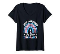Femme La fierté Trans Vient de confondre Votre Ignorance T-Shirt avec Col en V