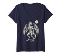 Femme La Fortune infernale de Mammon s'est déchaînée T-Shirt avec Col en V