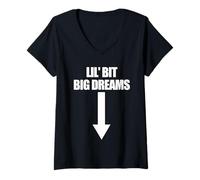 Femme La Future mère, Lil Bit Big, rêve d'une Grossesse drôle T-Shirt avec Col en V