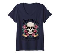 Femme La génération Badass des Boomers avant la naissance des Sissies T-Shirt avec Col en V