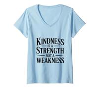 Femme La gentillesse est Une Force et Non Une faiblesse T-Shirt avec Col en V