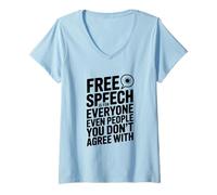 Femme La liberté d'expression est pour Tout Le Monde, même si Vous n'êtes Pas d'accord T-Shirt avec Col en V