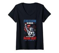 Femme La Liberte Sonne mais Aussi Ma Dette T-Shirt avec Col en V