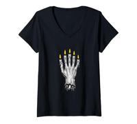 Femme La Main de la Gloire T-Shirt avec Col en V