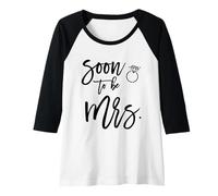 Femme La mariée Sera bientôt Mme Minimal Wedding Manche Raglan