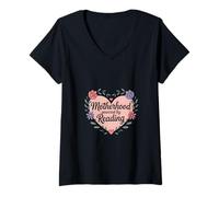 Femme La maternité alimentée par Le Livre de Lecture Mom Life T-Shirt avec Col en V