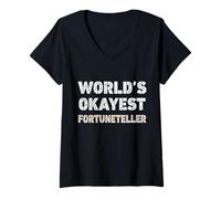 Femme La Meilleure diseuse de Bonne Aventure du Monde Diseuse de Bonne Aventure drôle T-Shirt avec Col en V