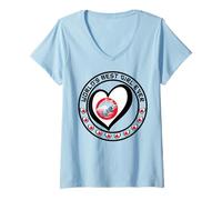 Femme La Meilleure Fille du Monde est fière d'être la sœur Japonaise Lady Kid T-Shirt avec Col en V