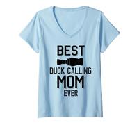 Femme La Meilleure Maman Qui Appelle Duck Calling T-Shirt avec Col en V