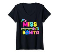 Femme La Miss Mas Bonita T-Shirt avec Col en V