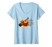 Femme La Musique est Le Meilleur Moyen de digérer Le Temps Instrument Indien T-Shirt avec Col en V