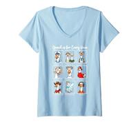Femme La Parole est pour Chaque Voix Geese Communication SLP T-Shirt avec Col en V