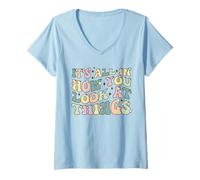 Femme La Perspective Positive est Tout pour Les optimistes et Les rêveurs T-Shirt avec Col en V