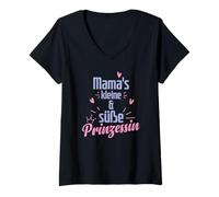 Femme La Petite et Mignonne Princesse de Maman T-Shirt avec Col en V