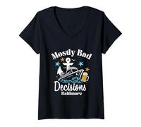 Femme La Plupart des Mauvaises décisions Pendant Les Vacances de Printemps à Baltimore T-Shirt avec Col en V